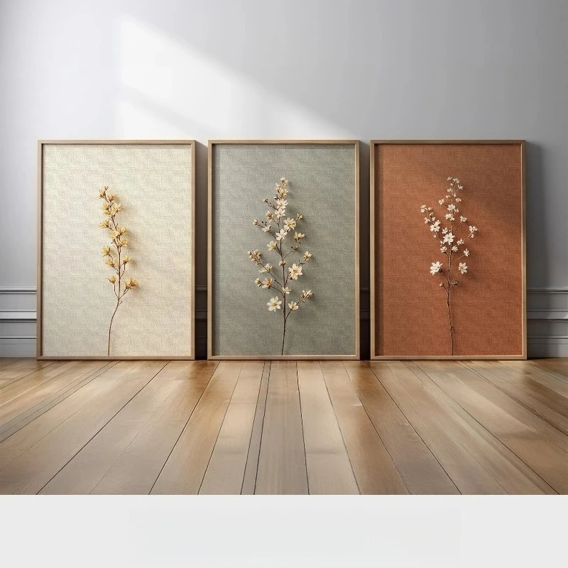 Abstract Canvas Set - Meerdere maten, 3 stuks frameloze canvas
