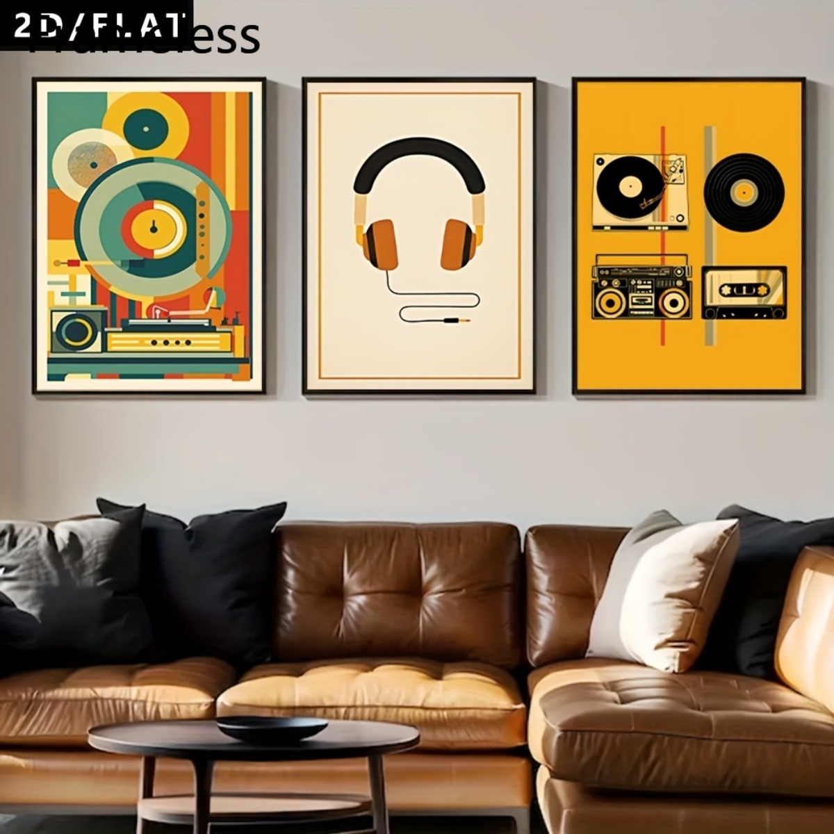 Abstract Canvas Set - (NoFrame 3PCS) – 2D plat, set
