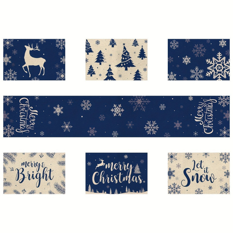 7-delige kerstplacemat en tafe - Table Runner recensie en prijs