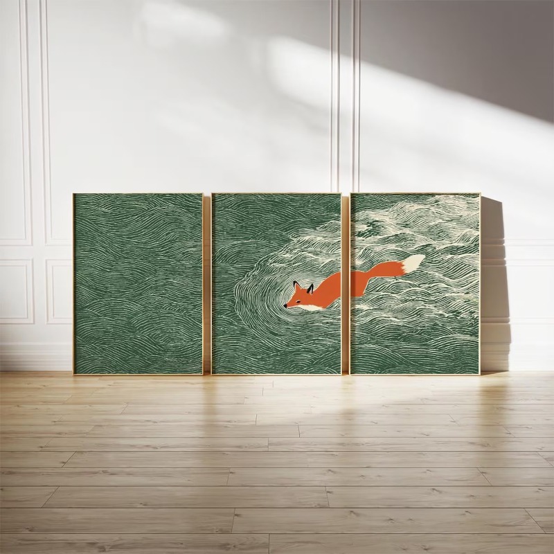3-delige frameloze canvas schi - Abstract Canvas Set recensie en prijs