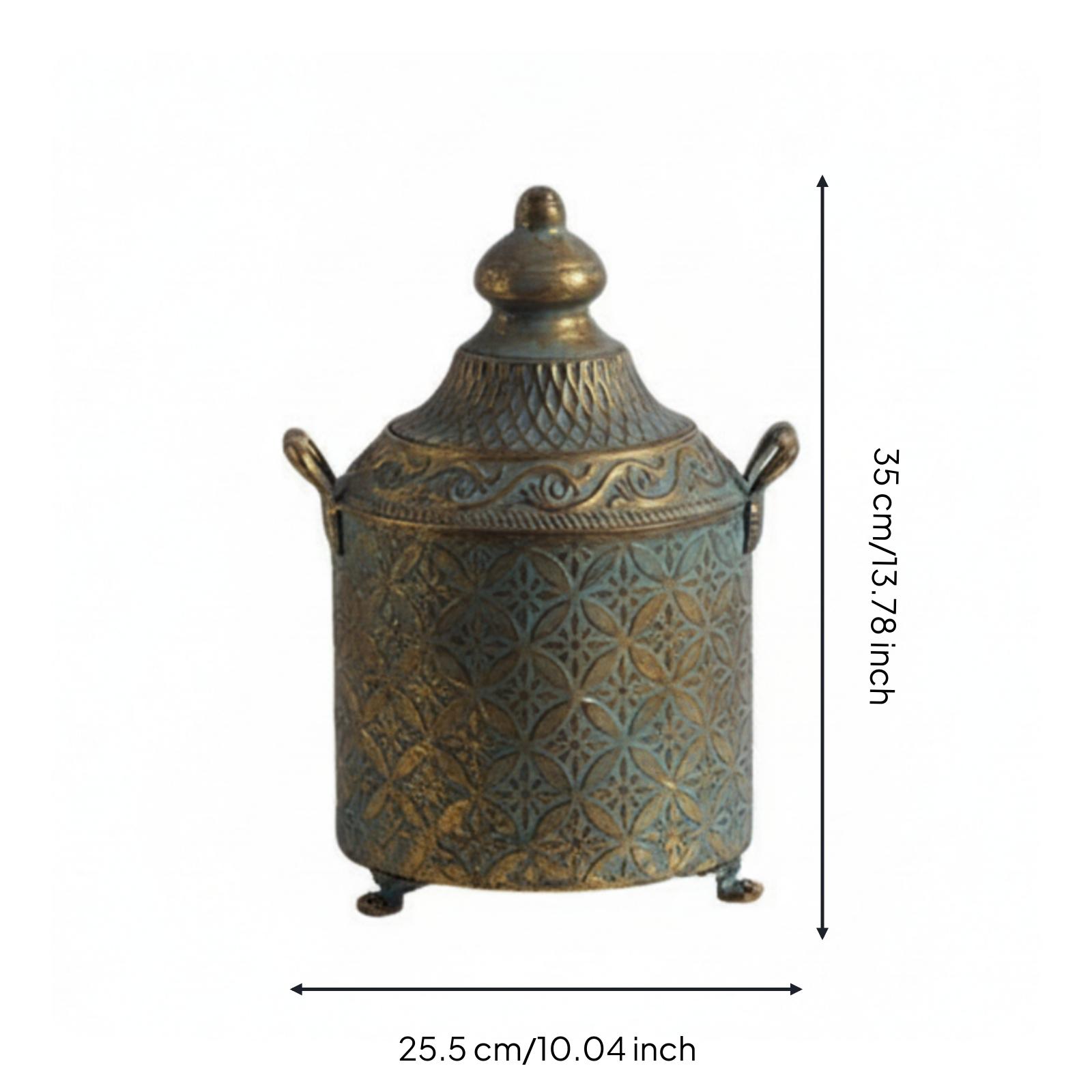 Patina afgewerkte metalen deco - Vase Decor recensie en prijs