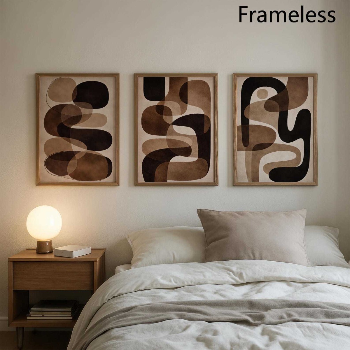 2D Platte 3-delige Japandi Bru - Abstract Canvas Set recensie en prijs