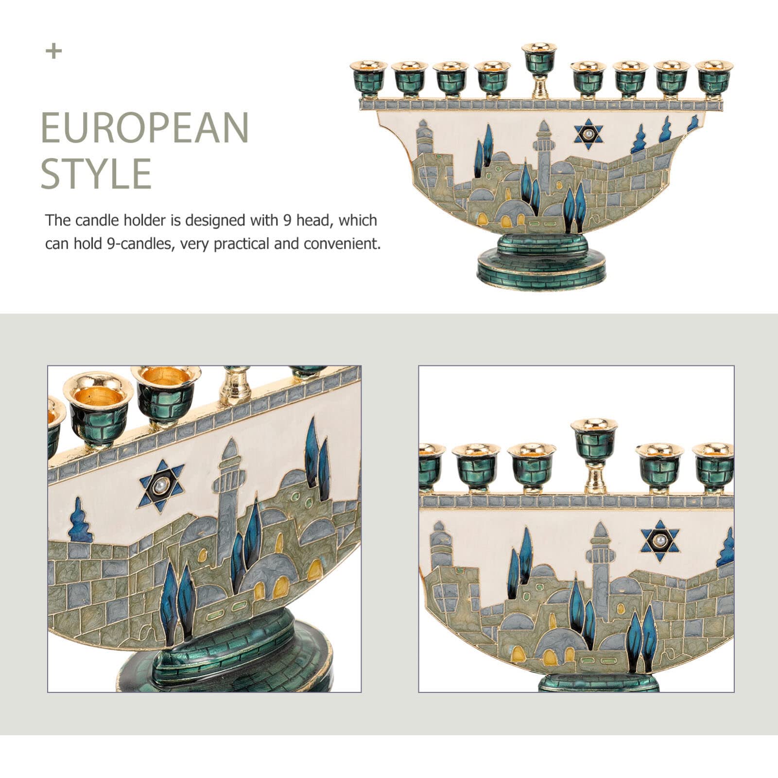 Jeruzalem Menora Hanukkah Kaar - Candle Holder Decor recensie en prijs
