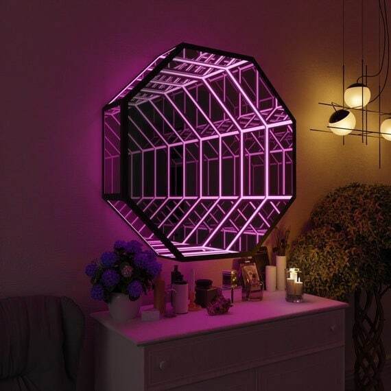 Octagonale 3D oneindigheidsspi - Decorative Mirror recensie en prijs